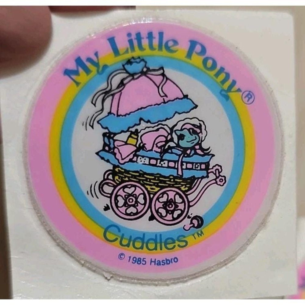 My Little Pony MLP G1 Puffy Sticker Cuddles & Firefly Vintage 1985 - Picture 3 of 4
